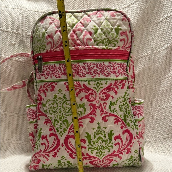 BELVAH Pink and Green Quilted Backpack - Picture 2 of 9